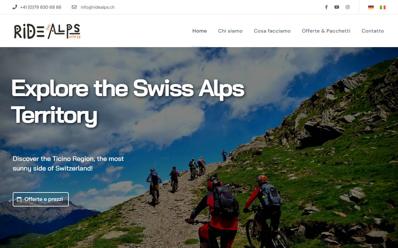 Anteprima del sito: RideAlps.ch GmbH