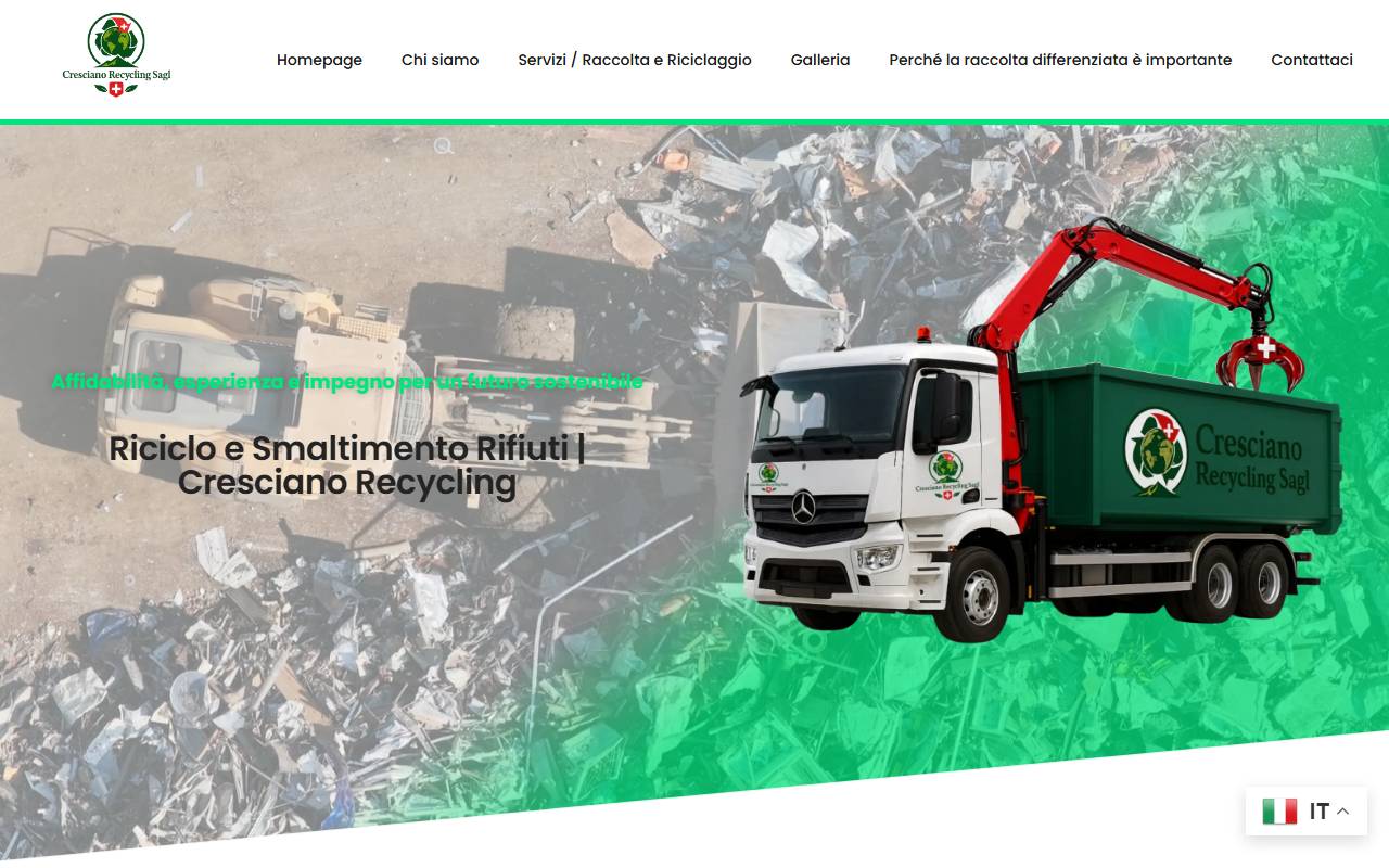 Anteprima del sito: Cresciano Recycling Sagl