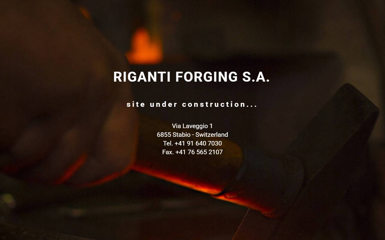 Anteprima del sito: Riganti Forging SA