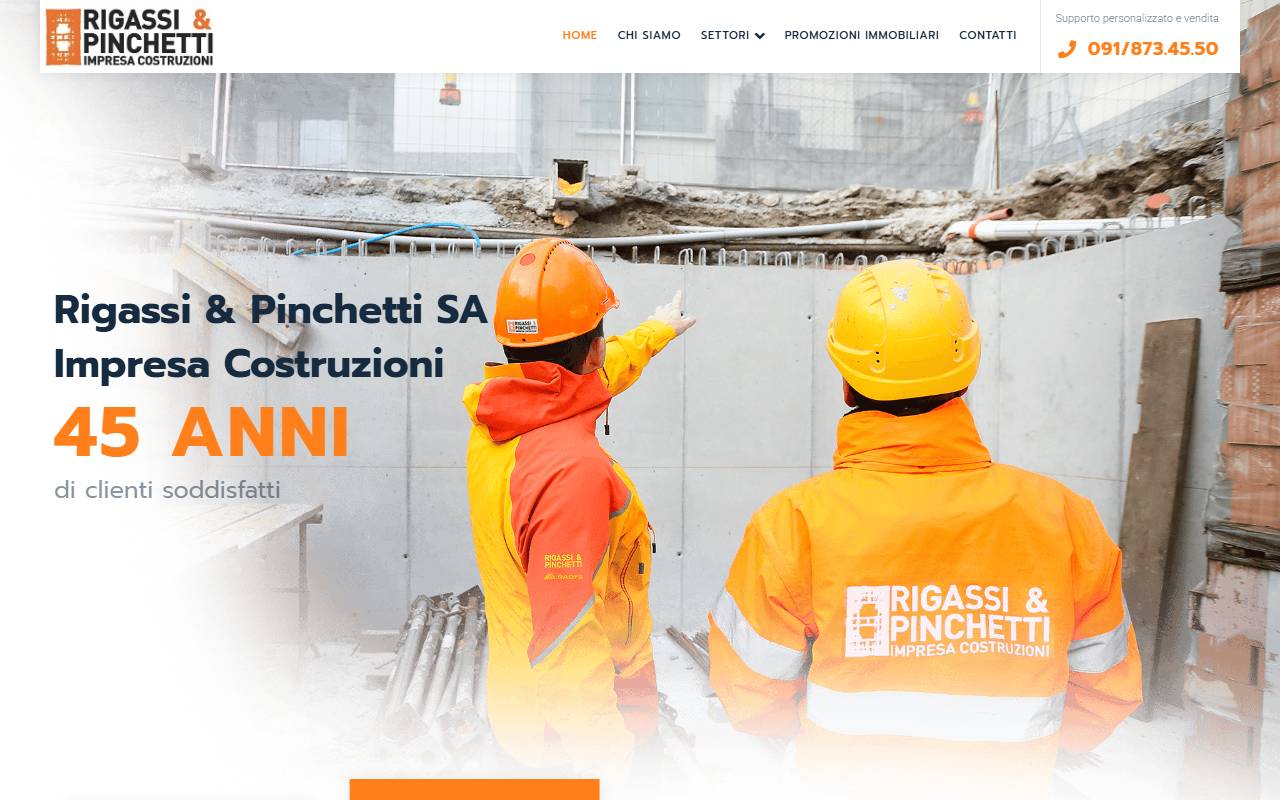Anteprima del sito: Rigassi e Pinchetti SA