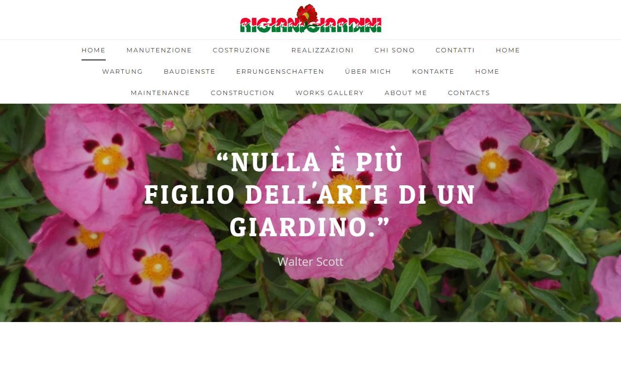 Anteprima del sito: Rigiani Graziano Giardini
