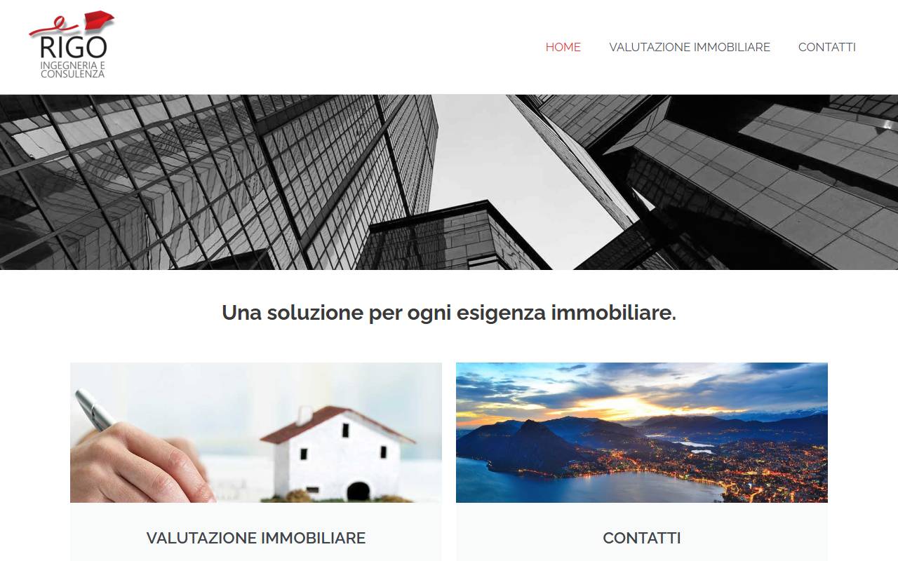 Anteprima del sito: Rigo Ingegneria e Consulenza Sagl