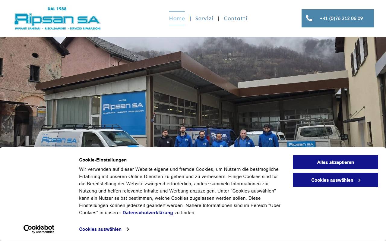 Anteprima del sito: Ripsan SA