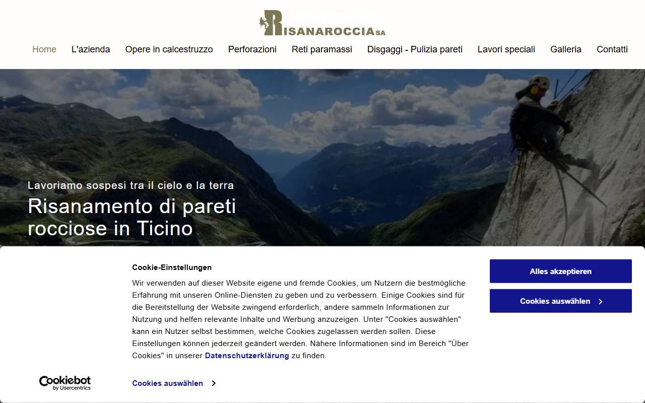 Anteprima del sito: RISANAROCCIA SA