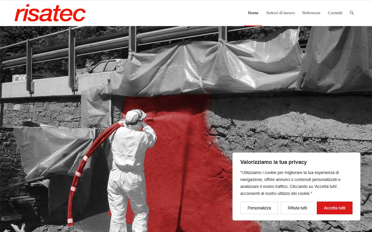 Anteprima del sito: Risatec SA