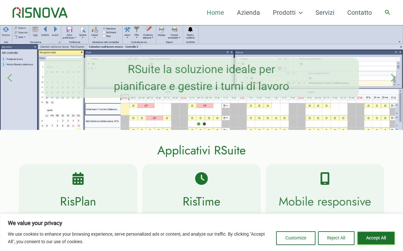 Anteprima del sito: Risnova SA