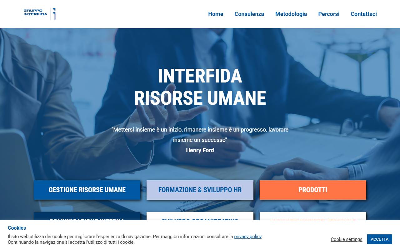 Anteprima del sito: Interfida Risorse Umane SA