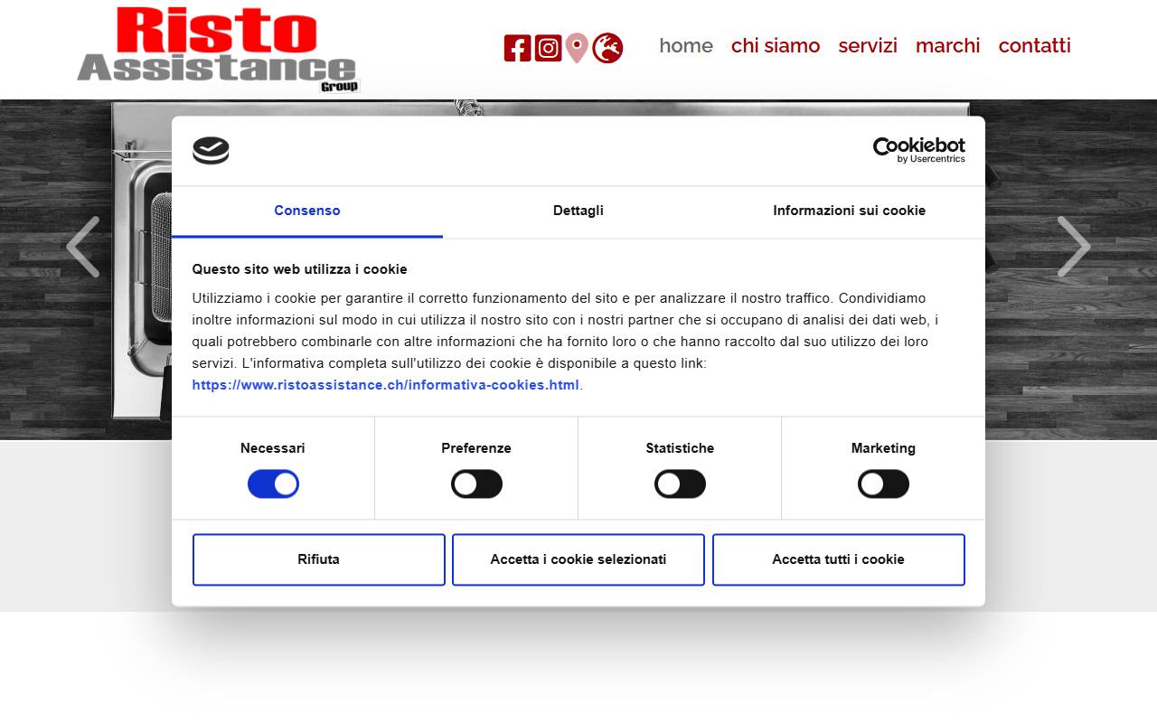 Anteprima del sito: RISTO ASSISTANCE GROUP SAGL