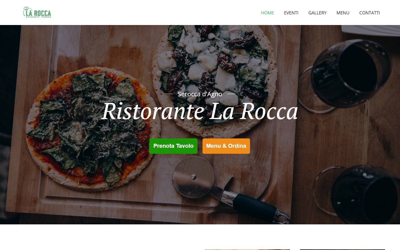 Anteprima del sito: La Rocca Ristorazione Sagl