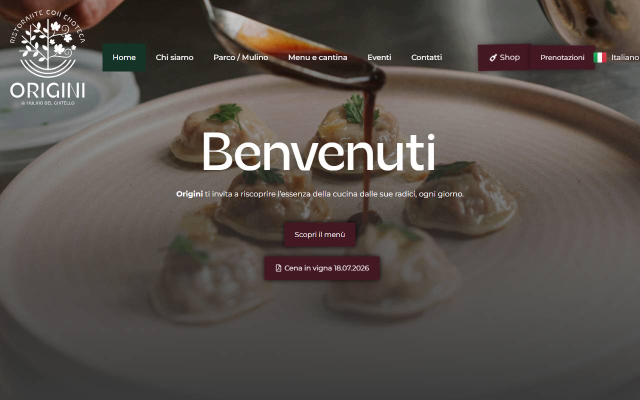 Anteprima del sito: Origini del gusto Sagl