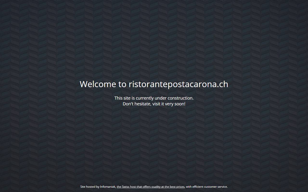 Anteprima del sito: Ristorante Posta Carona SA
