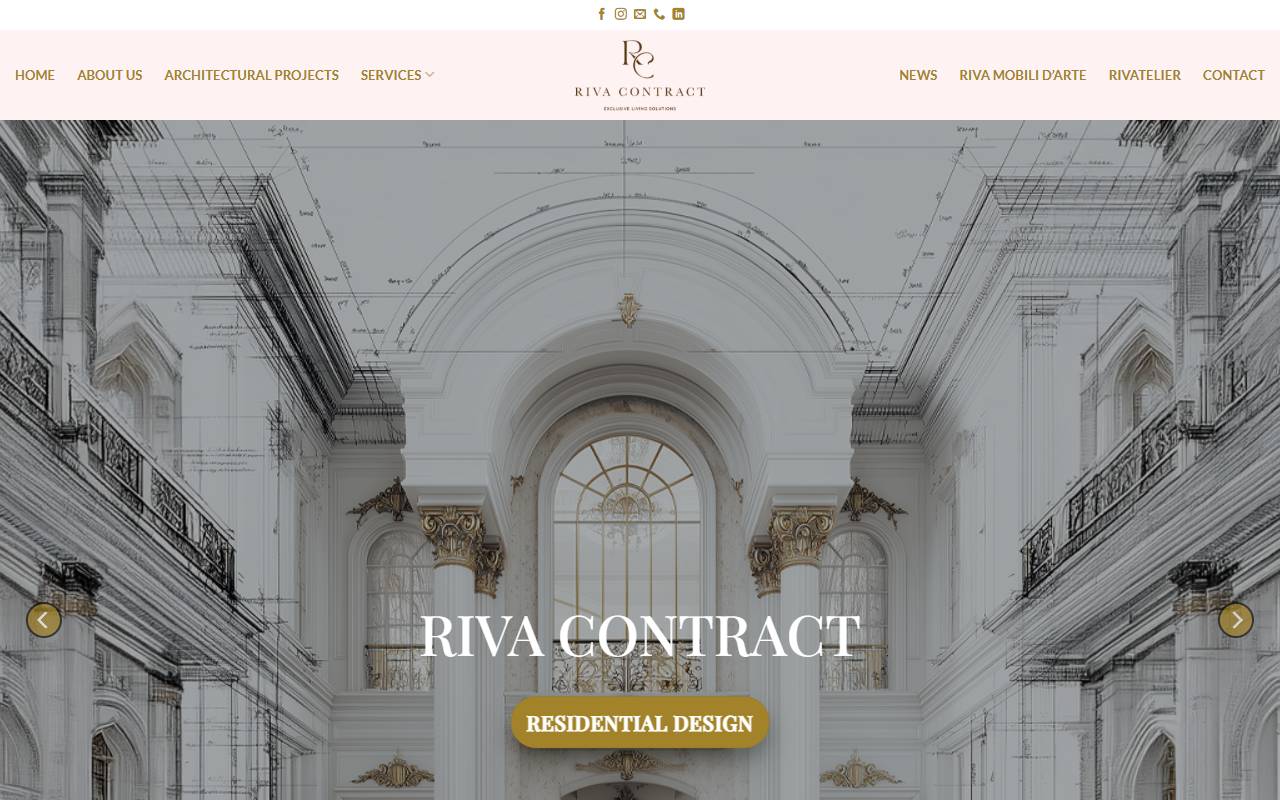 Anteprima del sito: RIVA CONTRACT SA