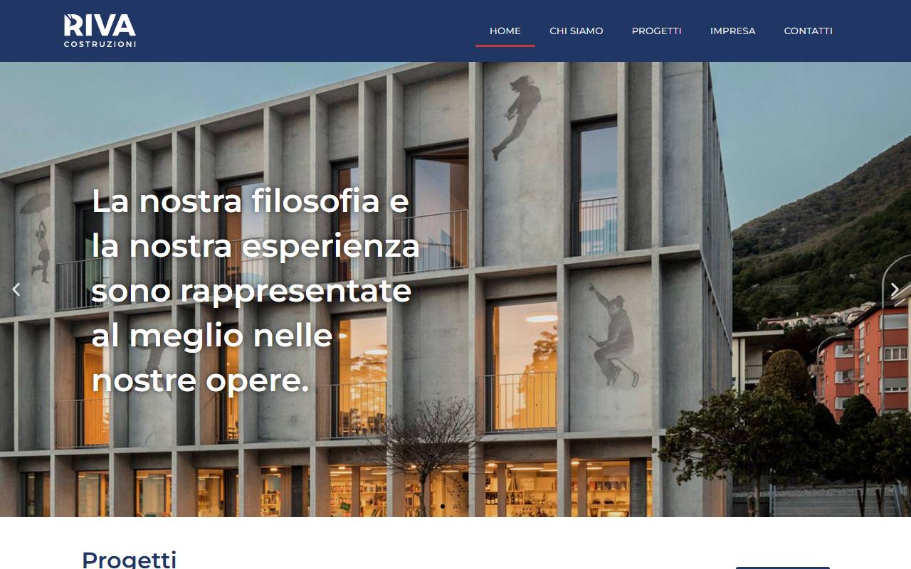 Anteprima del sito: Riva Costruzioni SA