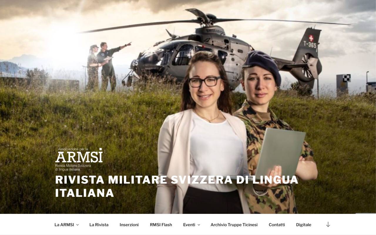 Anteprima del sito: Associazione per la Rivista Militare Svizzera di lingua italiana (ARMSI)