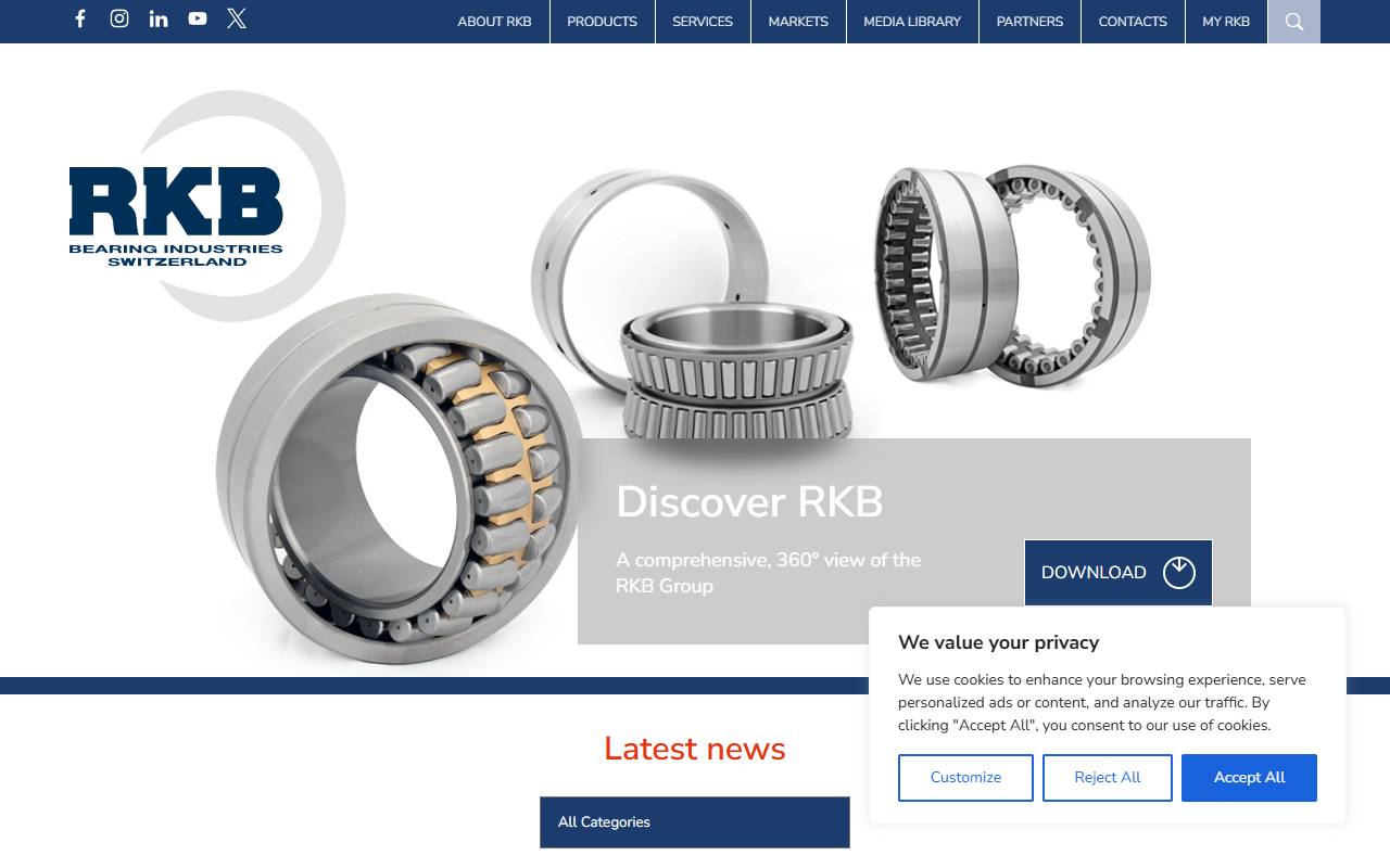 Anteprima del sito: RKB Europe SA