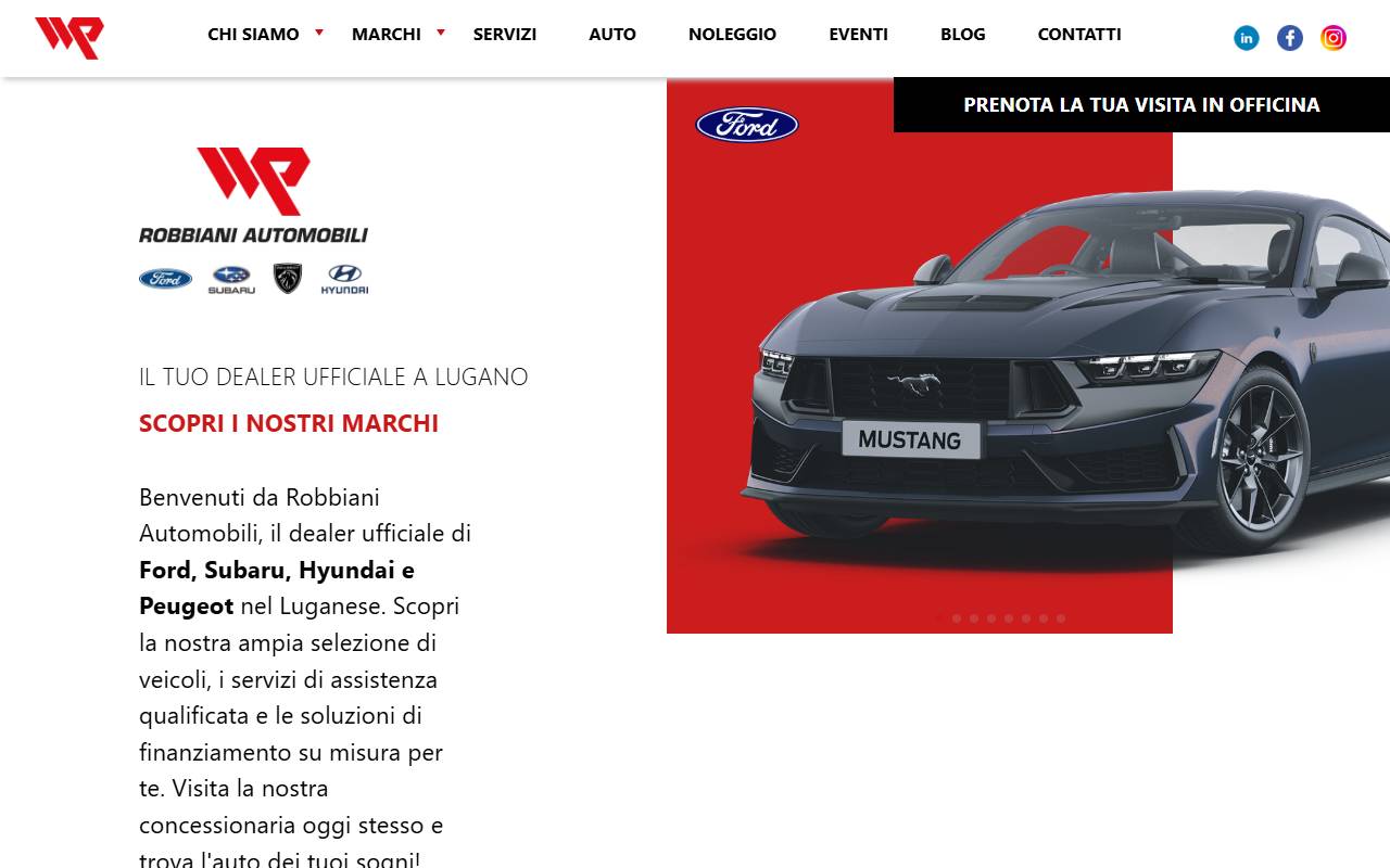 Anteprima del sito: Robbiani Automobili SA