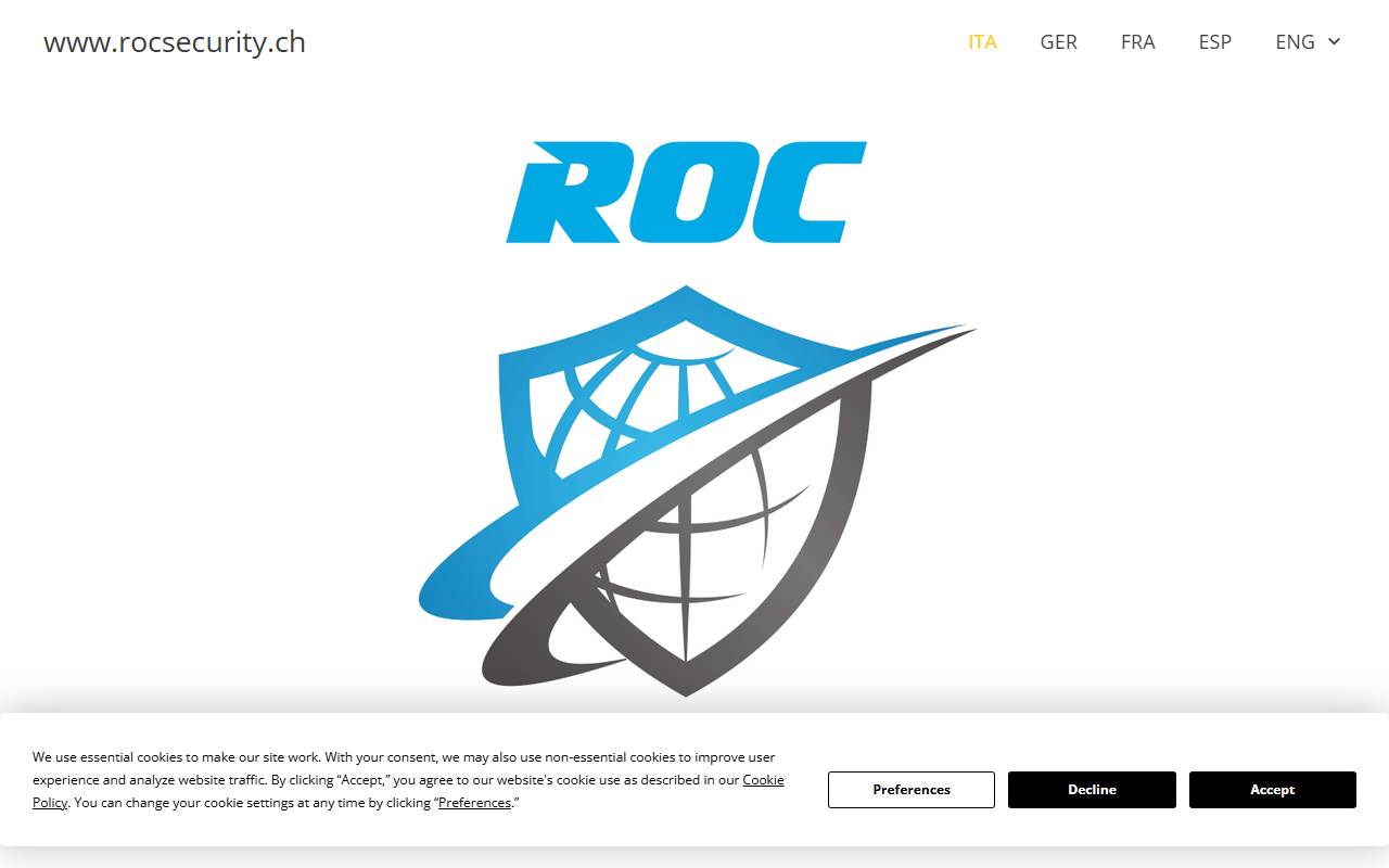 Anteprima del sito: Roc Security Agency SA