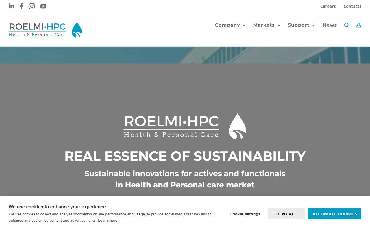 Anteprima del sito: ROELMI HPC SWISS SA