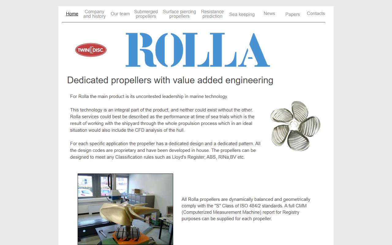 Anteprima del sito: Rolla SP Propellers Sagl