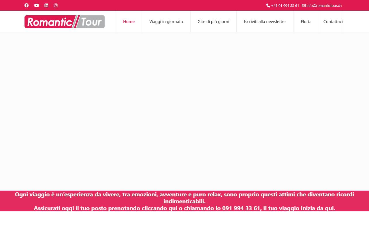Anteprima del sito: Romantic Tour Sagl