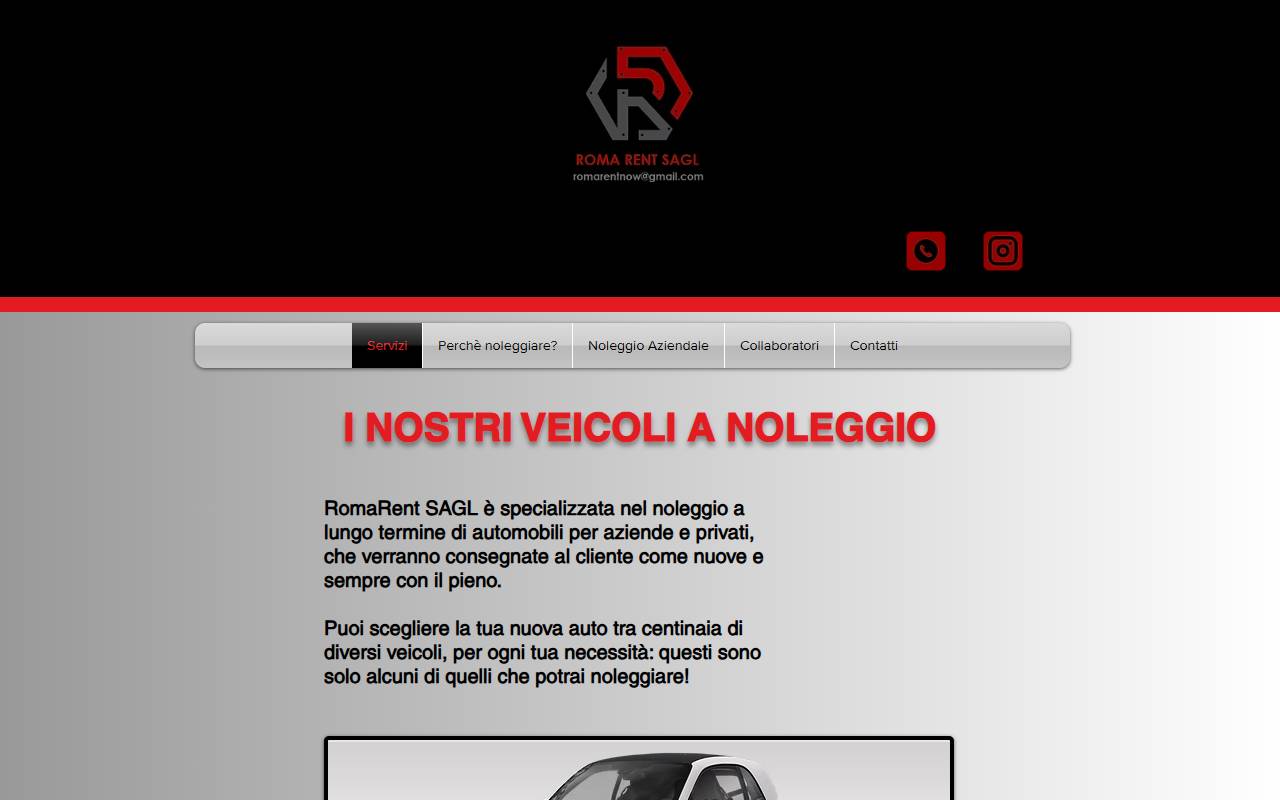 Anteprima del sito: Roma Rent Sagl