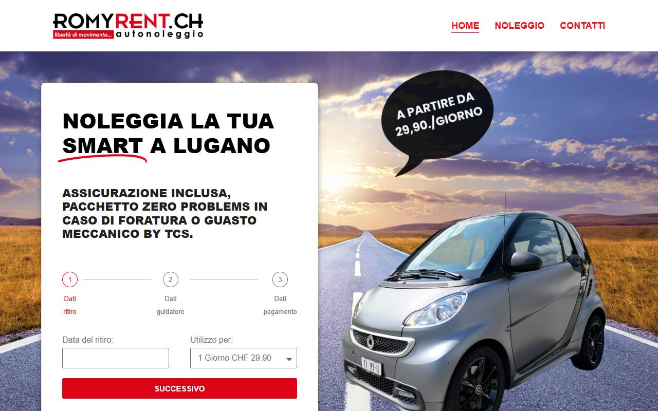 Anteprima del sito: Romy Rent Sagl