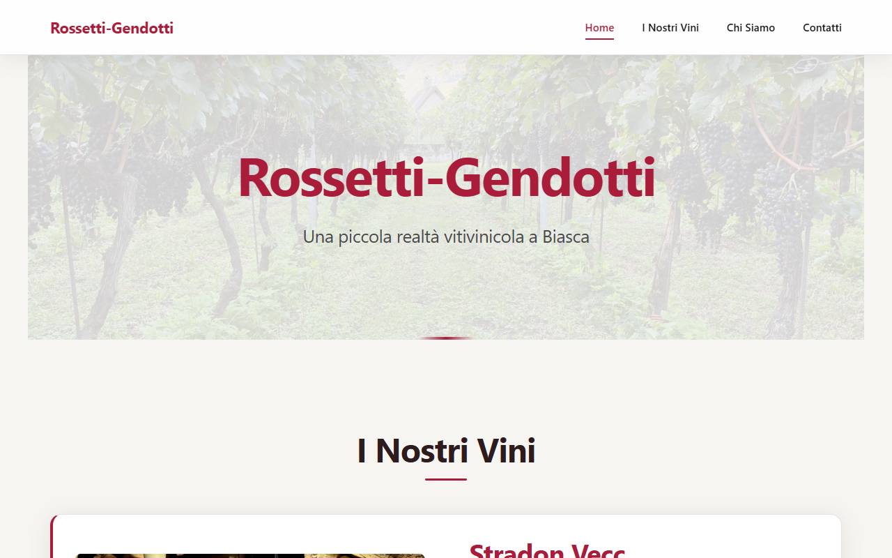 Anteprima del sito: Rossetti-Gendotti SNC