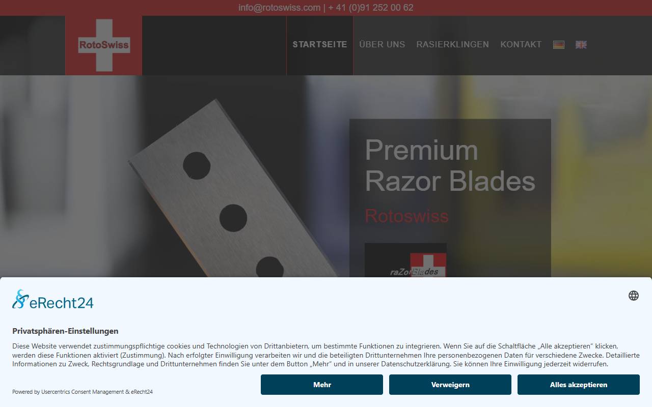 Anteprima del sito: ROTOSWISS Sagl