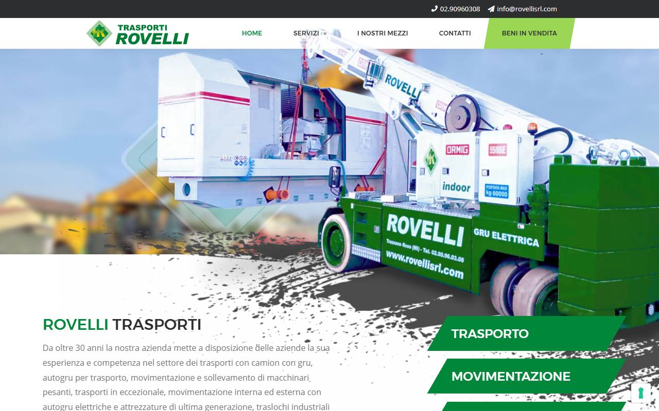 Anteprima del sito: Trasporti Rovelli Sagl