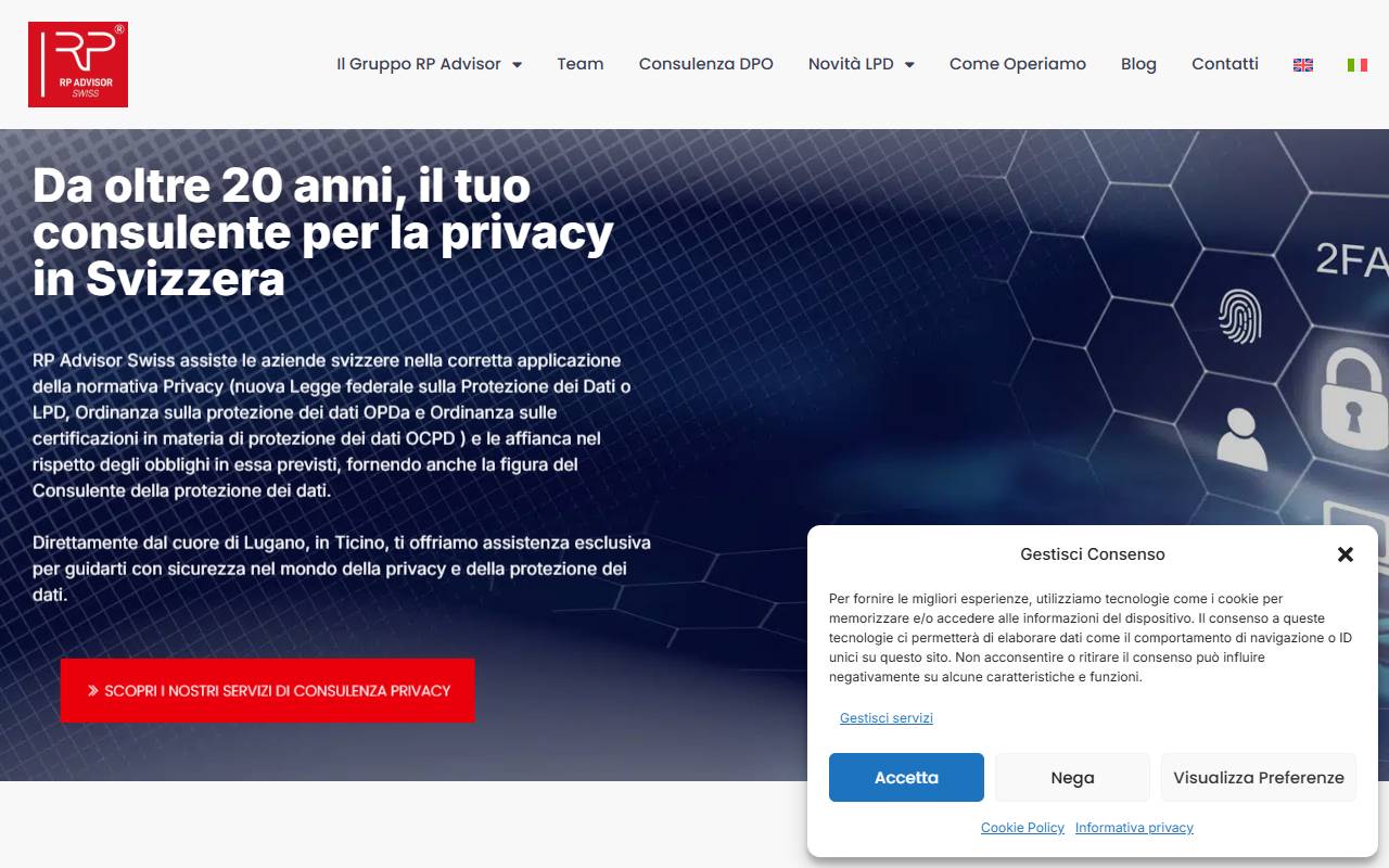 Anteprima del sito: RP ADVISOR SWISS SA