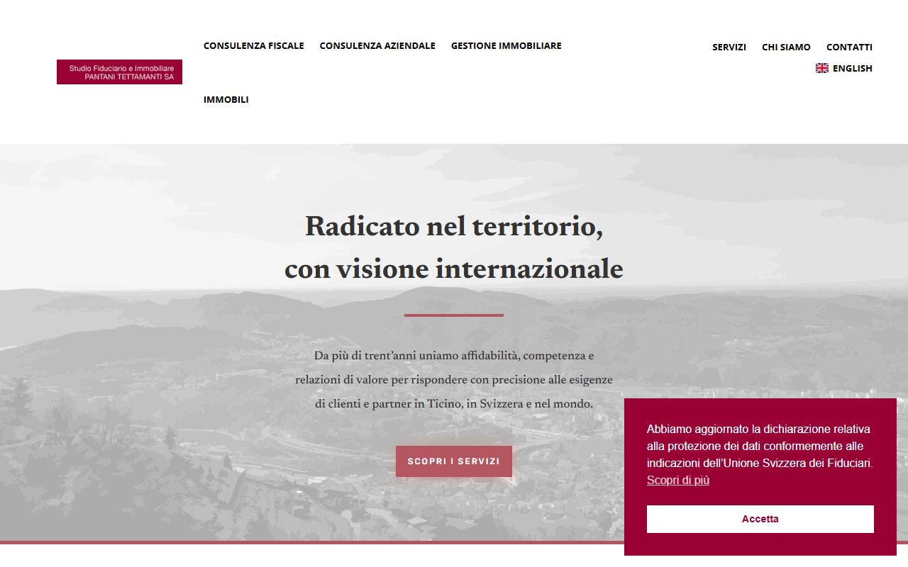 Anteprima del sito: STUDIO FIDUCIARIO E IMMOBILIARE ROBERTA PANTANI TETTAMANTI SA