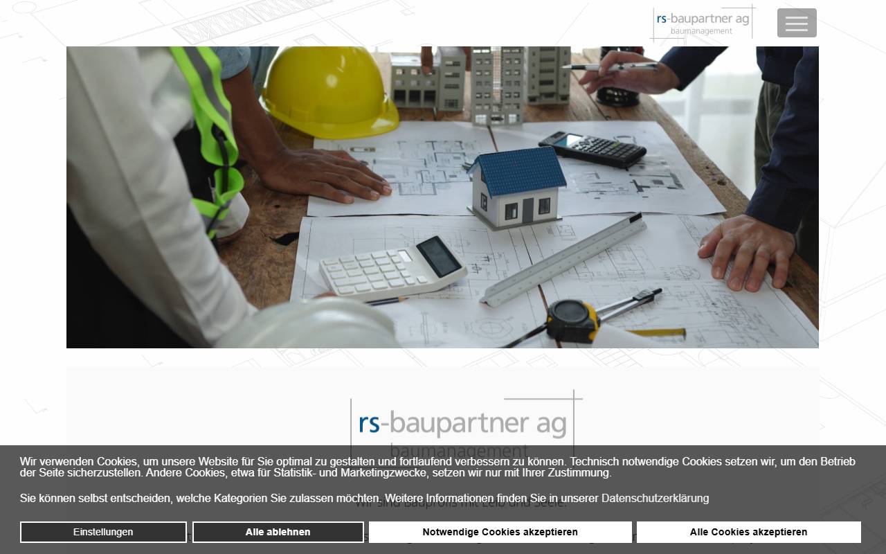 Anteprima del sito: rs-baupartner ag, succursale di Locarno
