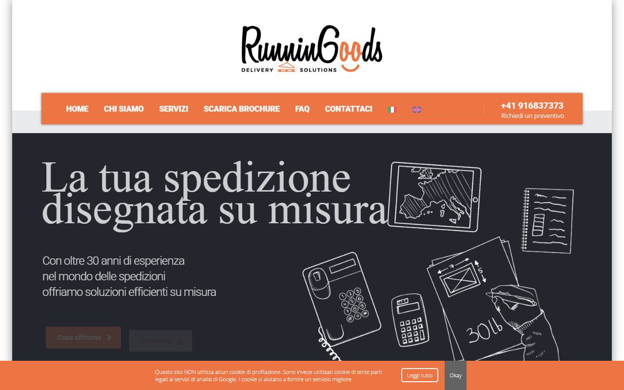 Anteprima del sito: RunninGoods SAGL