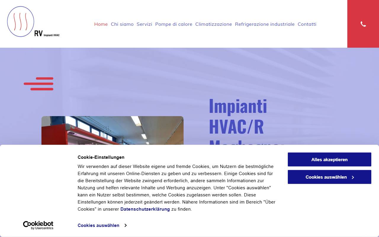 Anteprima del sito: RV Impianti HVAC Rianda
