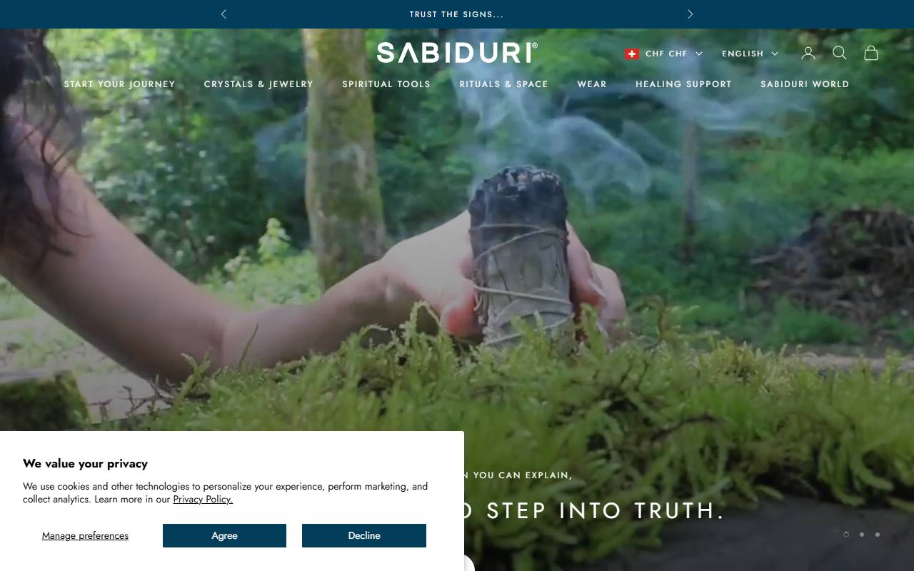 Anteprima del sito: Sabiduri GmbH