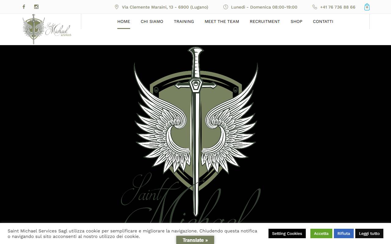 Anteprima del sito: Saint Michael Services Sagl