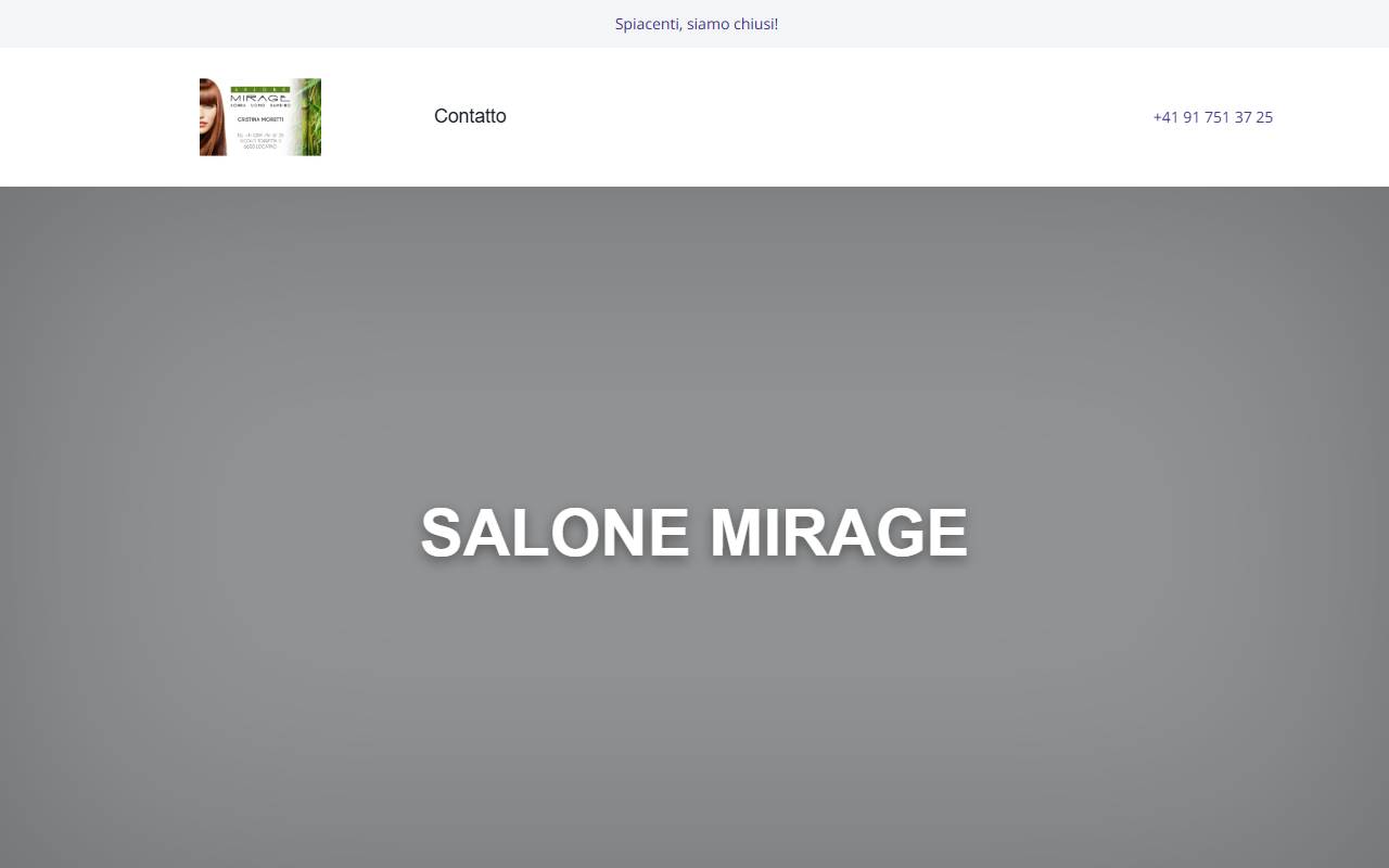 Anteprima del sito: Salone MIRAGE di Cristina Moretti