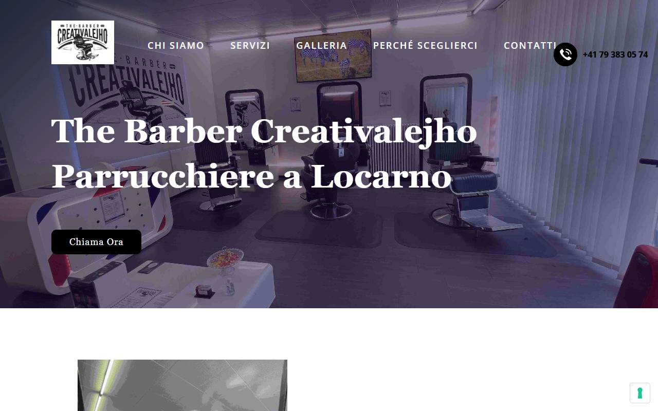 Anteprima del sito: The Barber Creativalejho di Castro Salazar