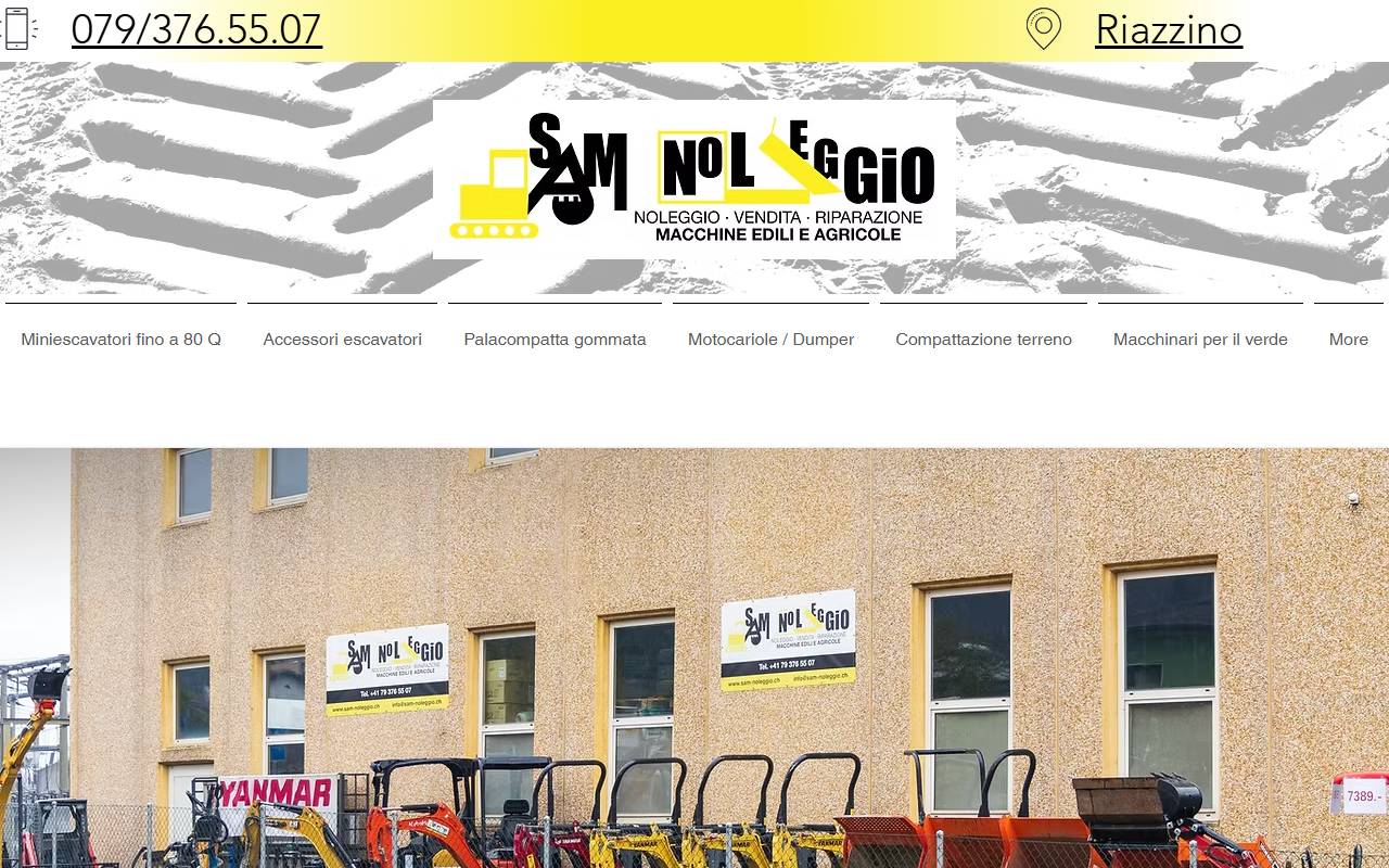 Anteprima del sito: SAM Noleggio Sagl