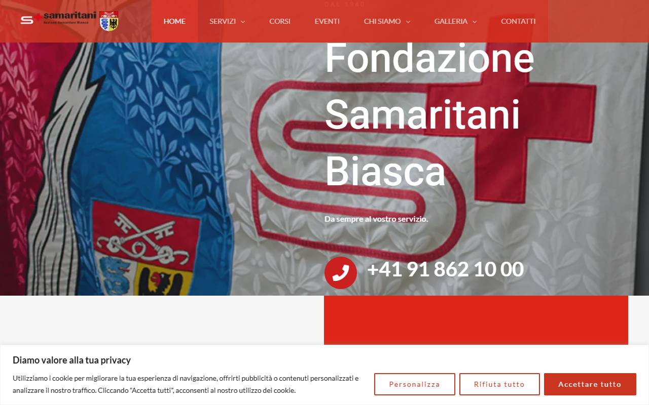 Anteprima del sito: Fondazione Samaritani Biasca