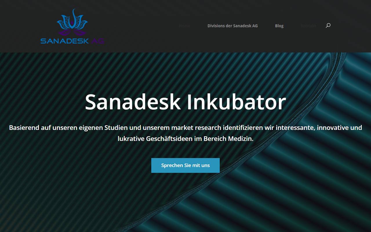 Anteprima del sito: Sanadesk AG