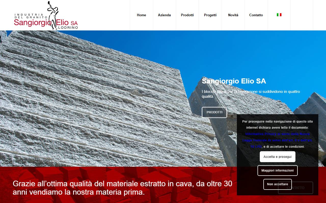 Anteprima del sito: Elio Sangiorgio SA