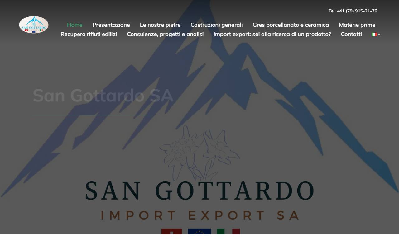 Anteprima del sito: SAN GOTTARDO IMPORT EXPORT SA