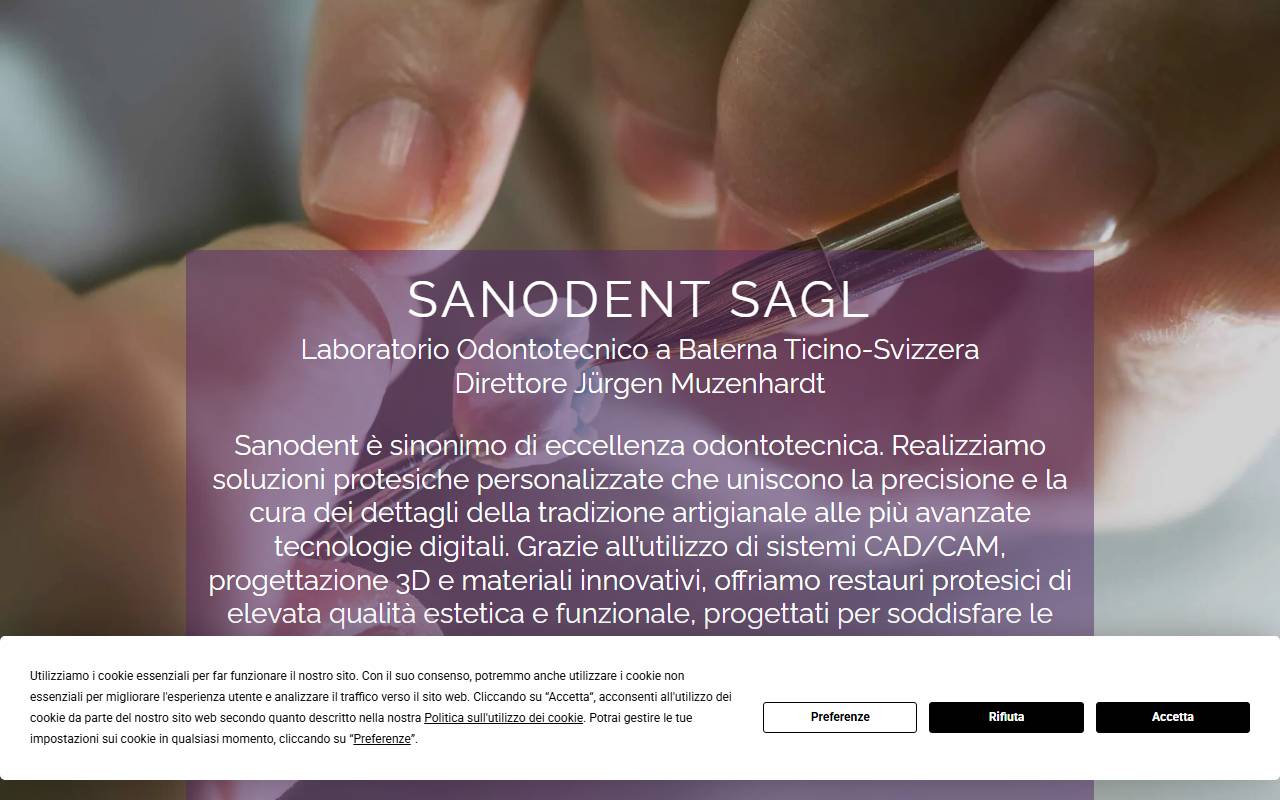 Anteprima del sito: SANODENT SAGL