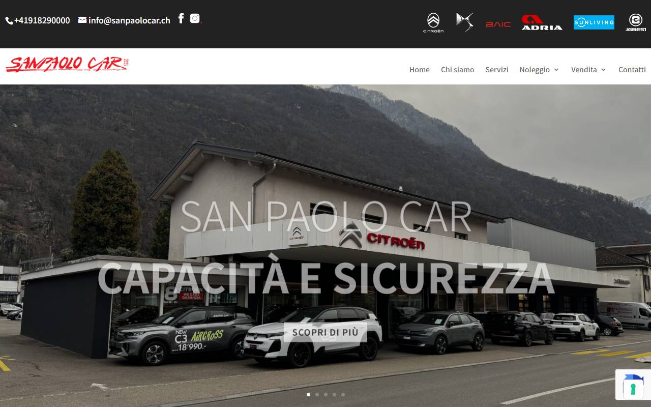 Anteprima del sito: SAN PAOLO CAR SA