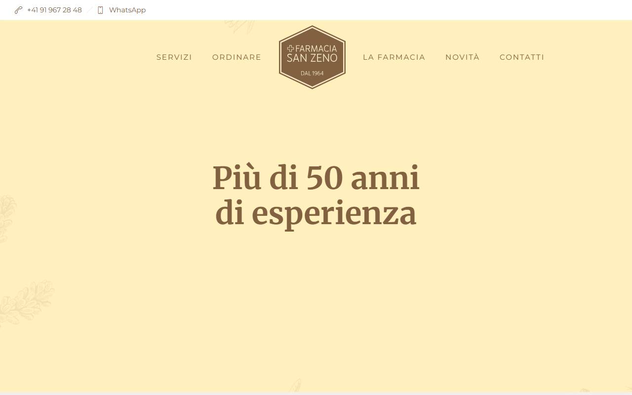 Anteprima del sito: Farmacia S. Zeno SA