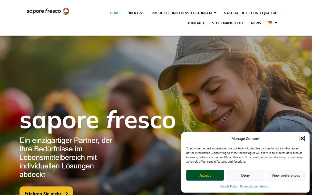 Anteprima del sito: sapore fresco ag