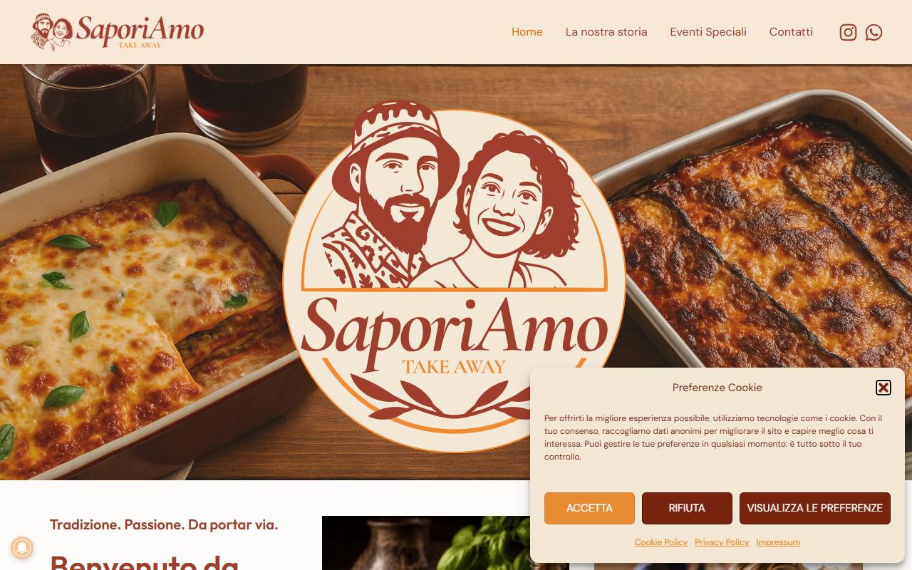 Anteprima del sito: Saporiamo Sagl