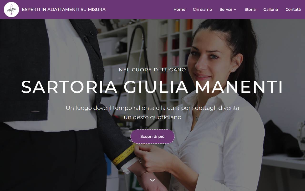 Anteprima del sito: Sartoria Giulia Manenti