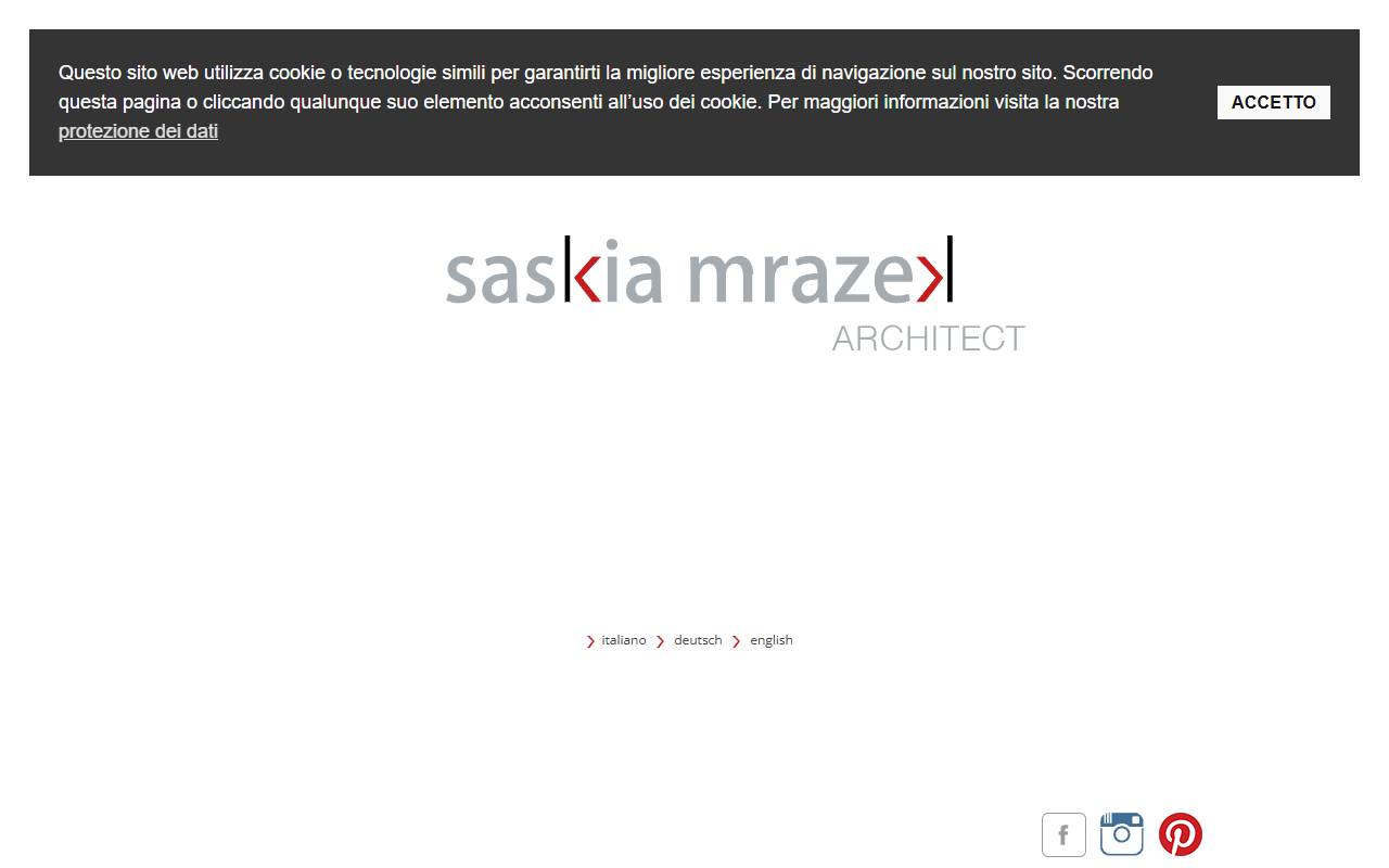 Anteprima del sito: SASKIA MRAZEK ARCHITECT SAGL